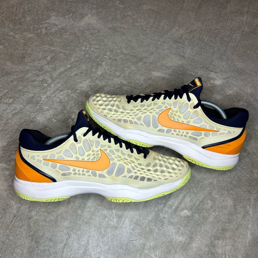 Size 12 - Nike Zoom Cage 3 Orange/Green/Navy/White Rafa Tennis Men’s SHIPS NOW!